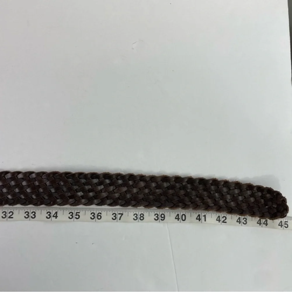 Michael Kors Brown Leather Braided Belt‎